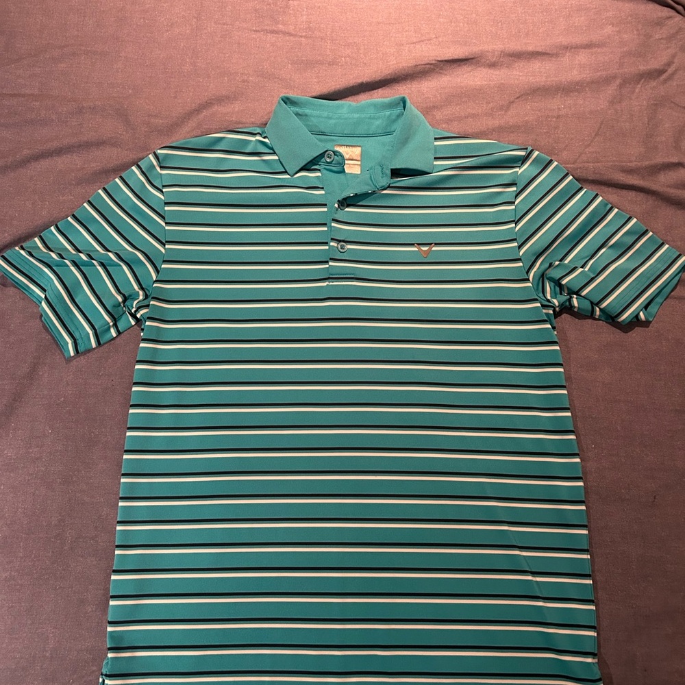 Callaway Striped  Polo Shirt
